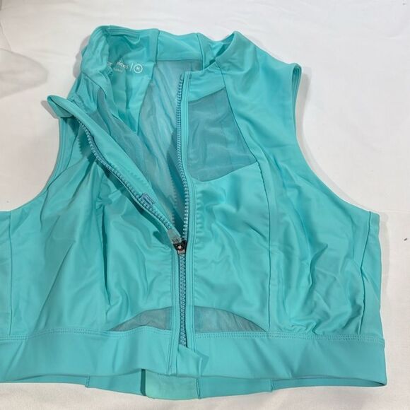 Outdoor Voices Splash Knit Zip Front Bra Women's Capri medium - Picture 2 of 7